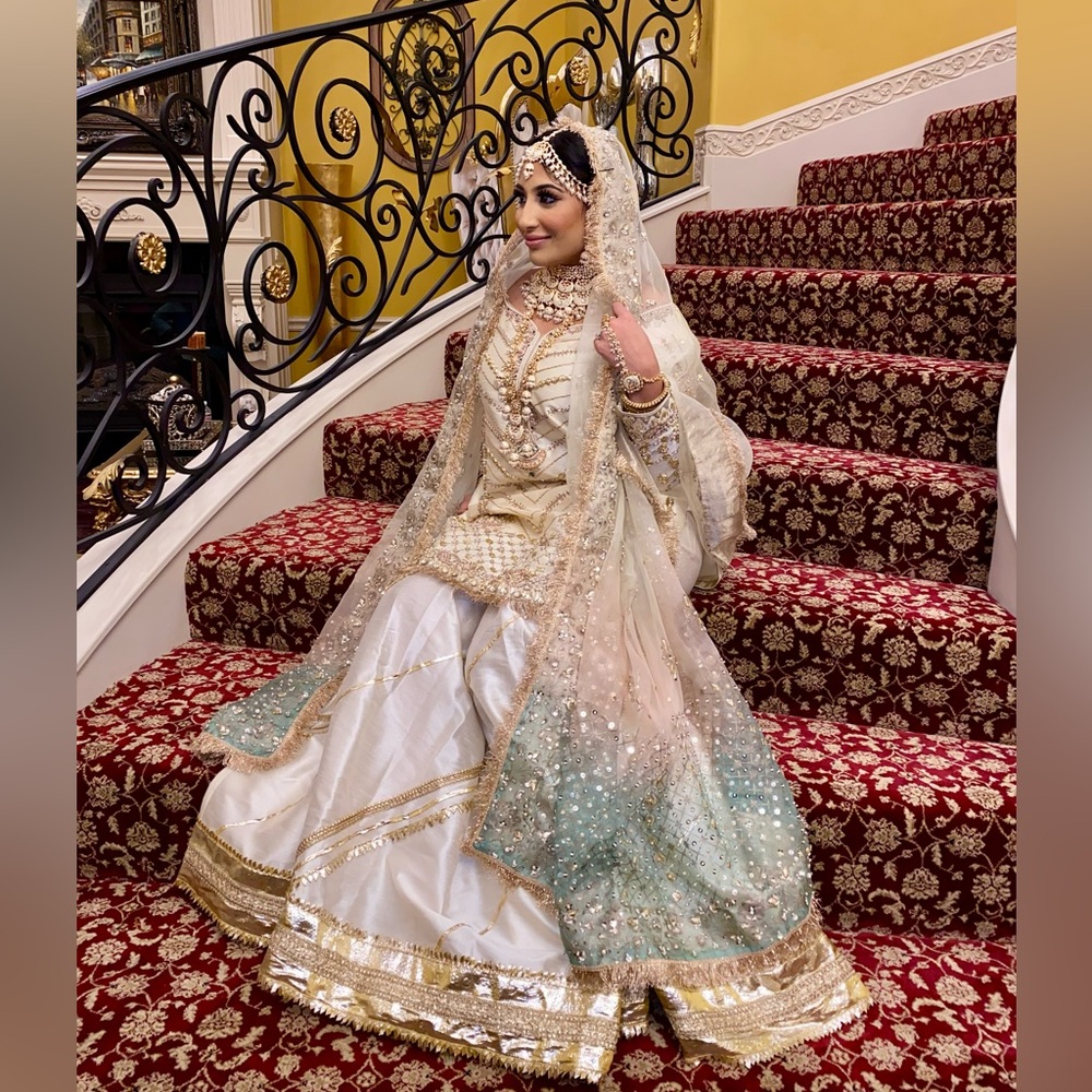Shazak Malik Pakistani Indian Nikkah Wedding Outfit - Picture 3 of 15